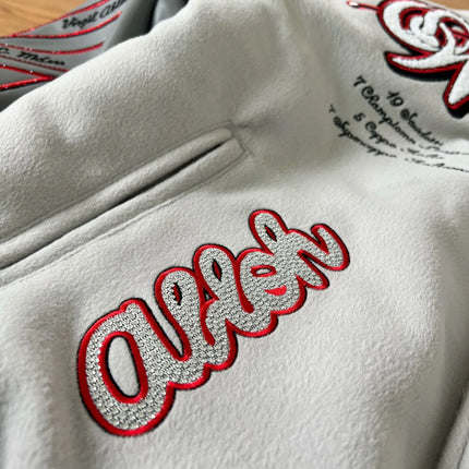 Trendy Soccer Fashion New Men's Embroidered Bomber Jacket Hip Hop Letter Splicing Leather Baseball Clothing Y2K Jacket