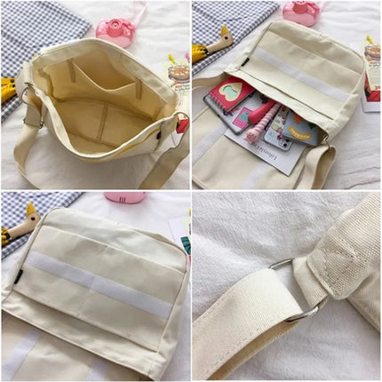 Disney Stitch Canvas Postman Bag for Men Women Anime High-capacity Shoulder Bag Students Portable Fashion Crossbody Pouch Gifts