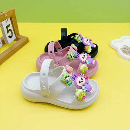 Fashion Popular Cartoon Coffee Slippers New Flats Bottom Boys and Girls Non-Slip Soft Bottom Sandals 811