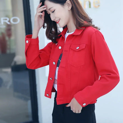 Fashion Denim Women Jacket 2024 Winter New Long Sleeve Women Coat Elegant Casual Overcoat