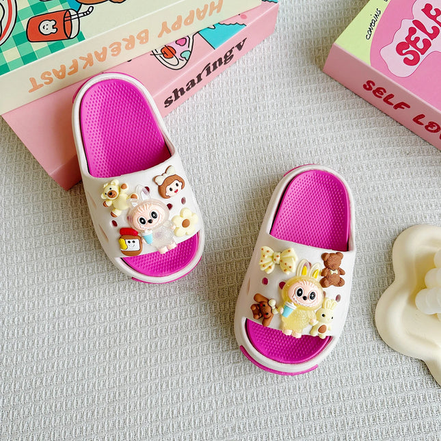 New Popular Cartoon Bear Versatile Eva Slippers for Boys and Girls, Fashionable Double Soft-Soled Non-Slip Sandals 831