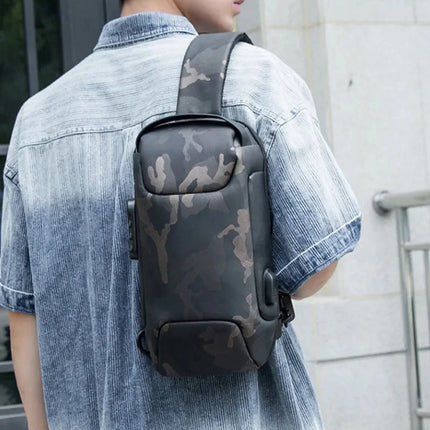 Neu Multifunktions Anti Theft Lock Crossbody für Männer Kurze Reise Schulter