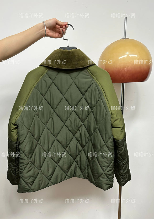 B@r Milby Barbour Ladies Classic Rhombus Plaid Quilted Cotton Jacket Warm Jacket