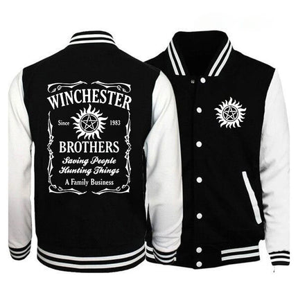 New Supernatural Printing Jacket Women Men Fashion Y2K Casual Baseball Jacket Autumn And Winter Streetwear Baseball Uniform Coat