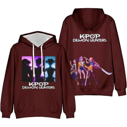 Cartoon Anime KPop Demon Hunters 3D Print Hoodies Men Women Casual Sweatshirts Oversized Hoodie Pullovers Tracksuit Man Clothing