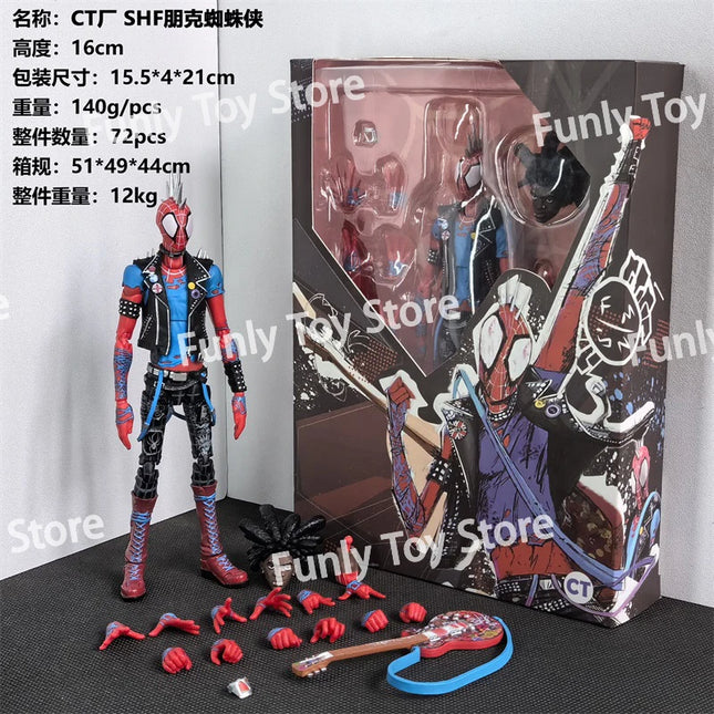 In Stock Ct Toys Spiderman Spider-Punk Spider-Man Across The Spider-Verse Shf Anime Action Figure Figurine Custom Gifts Toys