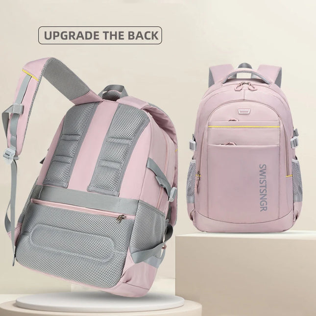 New Waterproof 17.3 Inch Laptop Backpack Men Vintage School Bag Girl Fashion Swiss Backpack Travel Women Rucksack Male Mochila