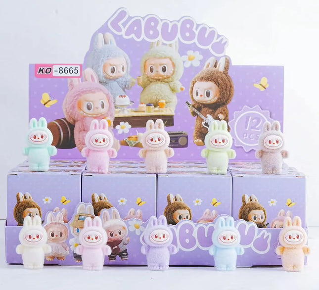 12pcs/Set Labubu Blind Box Mini Anime Figures Ornaments Dolls Fans Children Christmas Birthday Gift