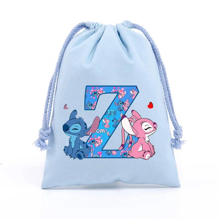 Disney Stitch Drawstring Bag Anime Fashion Jewelry Dust Bags Home Storage Pockets Portable Shopping Pouch Candy Gifts Handbag