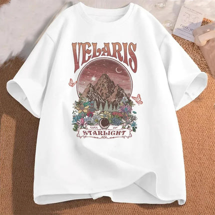 Velaris City of Starlight ACOTAR Cotton T Shirt Women Casual The Night Court T-Shirt Bookish SJM Merch Tshirts Short Sleeve Tees