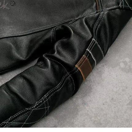 Tcyeek Genuine Leather Jacket Men Top Layer Cowhide Coats Spring Autumn Leather Coat Mens Moto & Biker Jackets Jaqueta Masculina