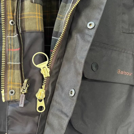Bar Bedale Olive Green Waxed Jacket