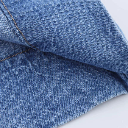 TRAFZA Vintage Casual Chic Women Cowboy Suit Single Breasted Loose Jackets Long Pants Fashion 2025 Spring Summer Denim Suits