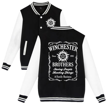 New Supernatural Printing Jacket Women Men Fashion Y2K Casual Baseball Jacket Autumn And Winter Streetwear Baseball Uniform Coat