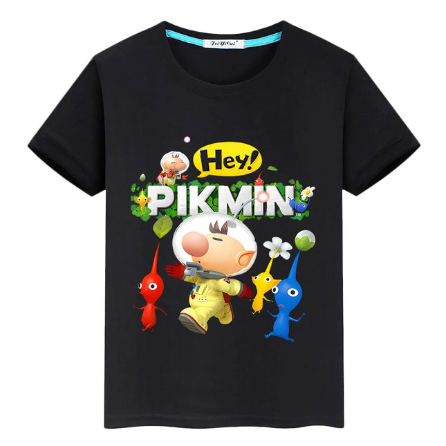 Pikmin Print cartoons100%Cotton T-shirt boys anime Tees boys clothes  pride tshirt Short Tops y2k one piece kids clothes girl