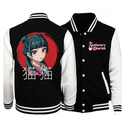 New Anime The Apothecary Diaries MAOMAO Print Baseball Jacket Men Women Autumn Winter Casual Jacket Long Sleeve Baseball Uniform