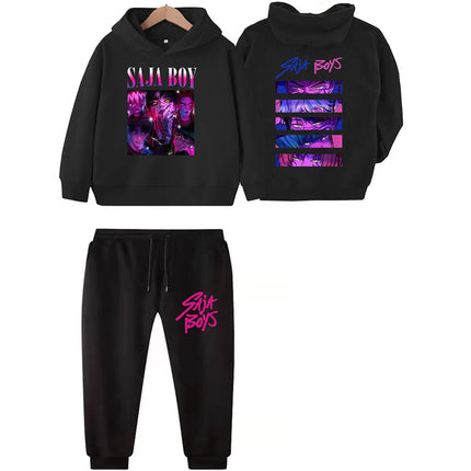 Anime Kpop Demon Hunter Saja Boys Children-Hoodie Harajuku Hip Hop Pullover Tops Sweatshirt Gift