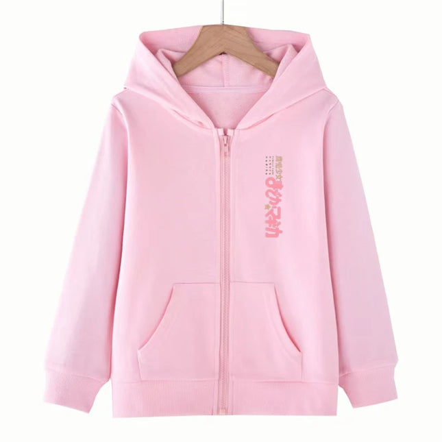 Children's Funny Magical Girl Zipper Hoodie Sweatshirt - Boy's PUella Magi Madoka Magica Anime Top for Toddlers & Kids Age 3-12