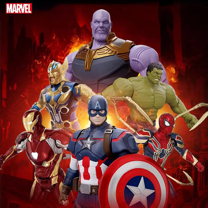 New Fondjoy Iron Man MK50 Hulk Spider-Man Thanos 1/12 Assembled Model Action Figures Collect Ornaments Boy Toy Birthday Gifts