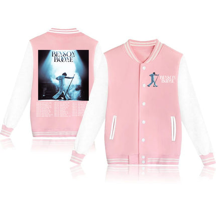 Benson Boone Baseball Uniform Hoodie Jacket Fan Gift Unisex Harajuku Sweatshirts