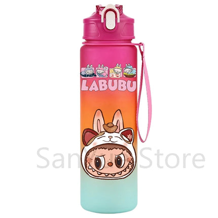750Ml Cartoon Printed Water Bottle Teenger Student Drinking Portable Cartoon Large Capacity Outdoor Sport Water Cup Kid Gift