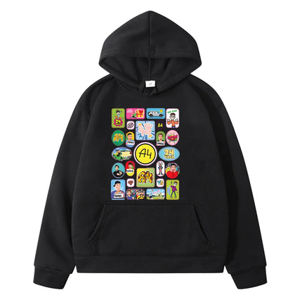 Merch A4 Lamb anime hoodie Autumn Sweatshirt y2k sudadera Влад a4 Бумага with hood Jacket boy Fleece pullover kids clothes girls