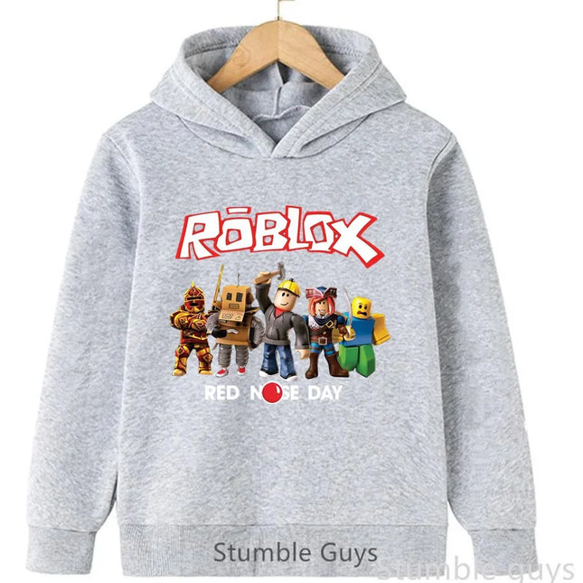 Kids Roblox Hoodie 3-12Y Autumn Sweatshirt 3D Game Print Boys Girls Fashion Casual Sportswear