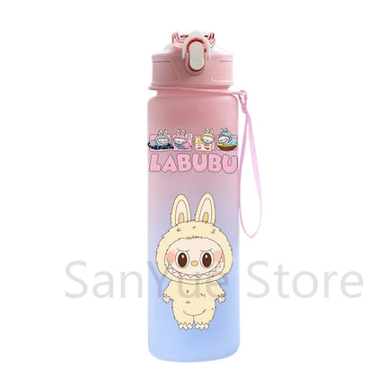 750Ml Cute Cartoon Printed Water Bottle Teenger Student Large Capacity Drinking Portable Outdoor Sport Water Cup Kid Gift