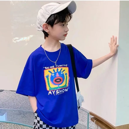 T-shirts For Baby Tshirt Infant Tops Children's T-shirt Korea Korean Summer Clothes Tee Short Sleeve Boy Tees Kids Boys Boy's