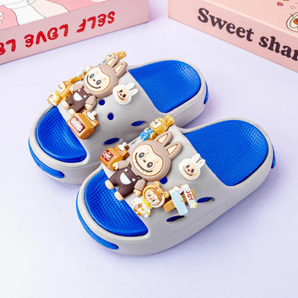 New Popular Cartoon Brown Versatile Eva Slippers for Boys and Girls, Fashionable Double Soft-Soled Non-Slip Sandals 831