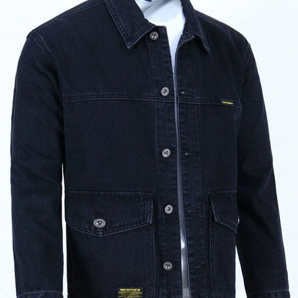 Male Jean Coats Blue Button Men's Denim Jacket Autumn Cheap Price Stylish New in Y2k One Piece of Fabric Low Cost Cowgirl Size L