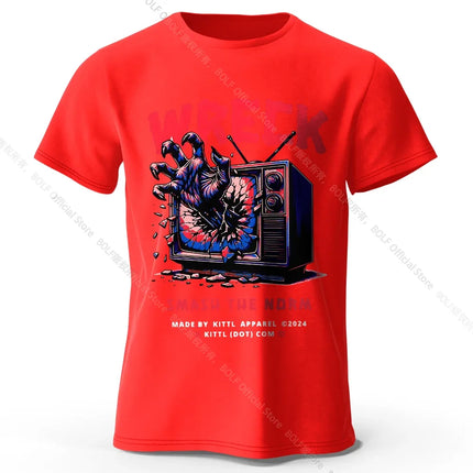 Expressive Hand-Painted T-Shirt 100% Premium Cotton Striking Graphic Tee for Bold Fashion Statements