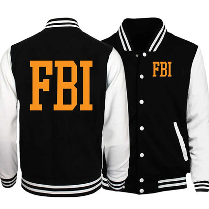 FBI Print Baseball Jacket Man Clothing Women Streetwear Fleece Bomber Jackets for Kids Coats Winter Jacket Men