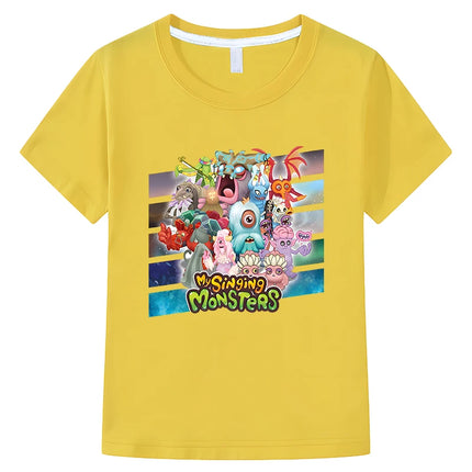 My Singing Monsters Kids Cute t shirt for kids boy 10 years 100%Cotton Short sleeve Tops Boys girls clothes y2k Anime T-shirt