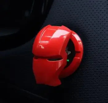 Hot Disney Iron Man Spiderman Car Interior Sticker Anime Figure Car Engine Ignition Start Switch Button Cover Trim Stickers Toys