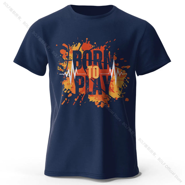 Bron To Play Men's Printed T-Shirt 100% Cotton Oversized Street Graphic Tees for Men Women Summer Tops