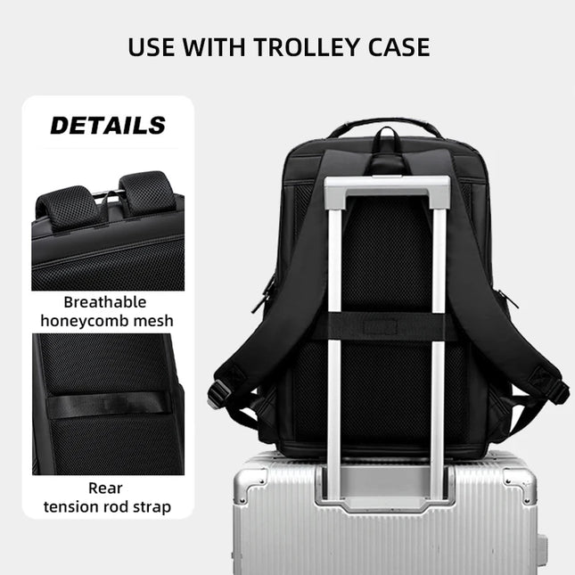 Waterproof 15.6 Inch Laptop Backpack for Man Large Travel Backpacks for Airplane Japanese Fashion School Bag Boy Male Mochila