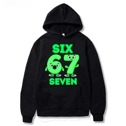 Bruh 67 Six Seven Funny Brainrot Meme Children's Hoodie Boys Girl Hooded Pullover Hiphop Streetwear Soft Casual Warm Sweatshirt