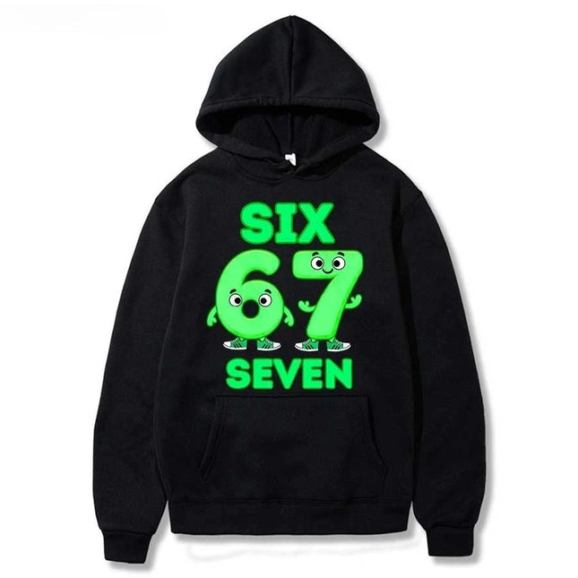 Bruh 67 Six Seven Funny Brainrot Meme Children's Hoodie Boys Girl Hooded Pullover Hiphop Streetwear Soft Casual Warm Sweatshirt