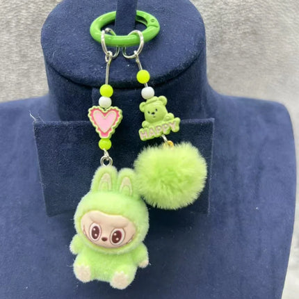 Mini cloth keychain kawaii three-dimensional cartoon creative car phone pendant bag hanging children's day gift