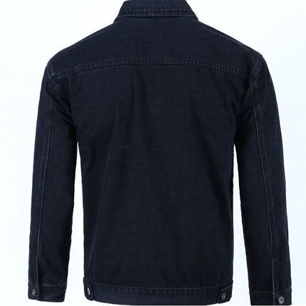 Male Jean Coats Blue Button Men's Denim Jacket Autumn Cheap Price Stylish New in Y2k One Piece of Fabric Low Cost Cowgirl Size L