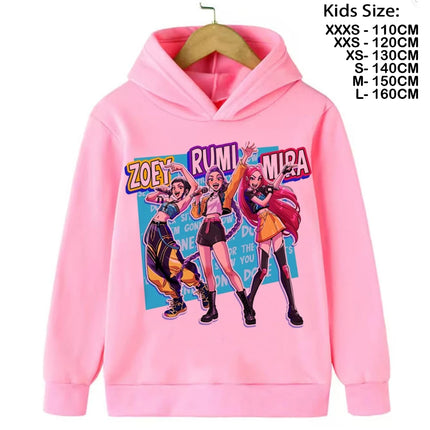 KPop Demon Hunters Hoodies Baby Girl Boy Clothes Fashion Casual Hooded Sweatshirts K-Pop Demon Hunters Pullover Kids