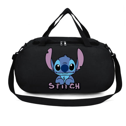 Disney Stitch Luggage Travel Bags for Men Women Cartoon Anime Large Capacity Portable Messenger Bag Bodybuilding Yoga Handbags
