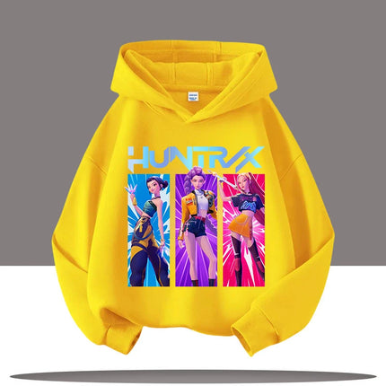 Y2K KPop Demon Hunters Hoodies Teenage Girls Boys Rumi KPop Demon Hunters Hoody Autumn Casual Long Sleeve Children's Clothing