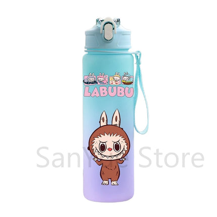 750Ml Cute Cartoon Printed Water Bottle Teenger Student Large Capacity Drinking Portable Outdoor Sport Water Cup Kid Gift