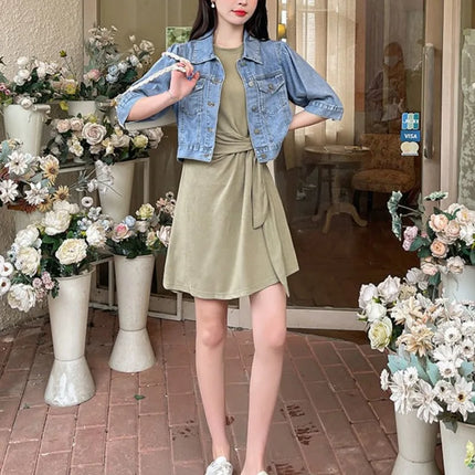 Fashion Womens Retro Denim Jacket Casual Short Denim Cardigan Coat Spring Summer Famale Jeans Jackets Outerwear