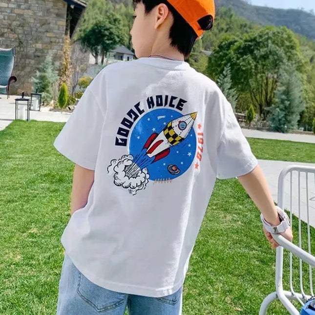 Children's T-shirts Boy Short Sleeve Top Baby T-shirt Kids Infant Tops Clothes Tee Summer Tees Tshirt Boys Lil Male Clothing