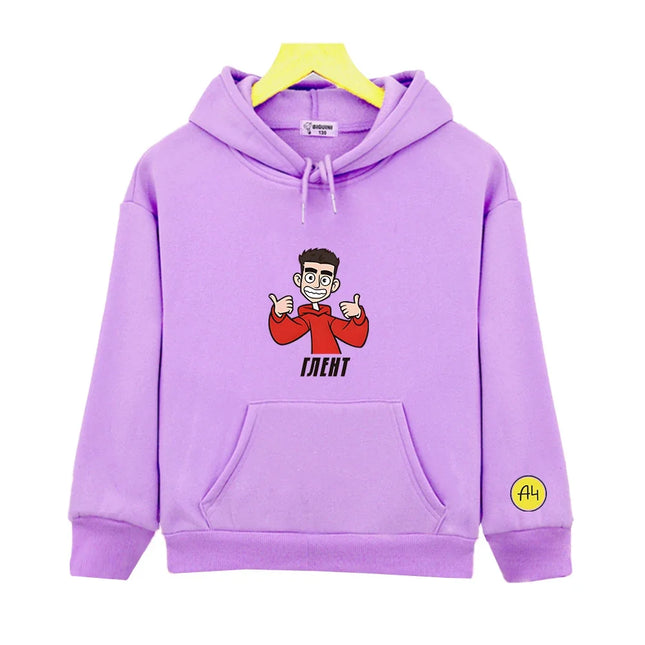 Kid's Merch A4 GLENT Hoodies for Teen Girls Baby Boys Clothes Thicked Toddler Sweatshirt Casual Family Clothing Мерч А4 Pullover