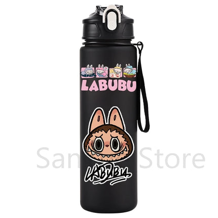 750Ml Cartoon Printed Water Bottle Teenger Student Drinking Portable Cartoon Large Capacity Outdoor Sport Water Cup Kid Gift