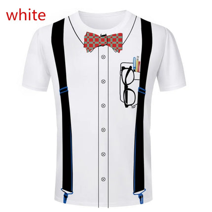 New Fashion Tuxedo Funny Men T Shirts Sports Tees 3D Print Tshirts Casual T-shirt Man Clothing Plus Size Short Sleeve